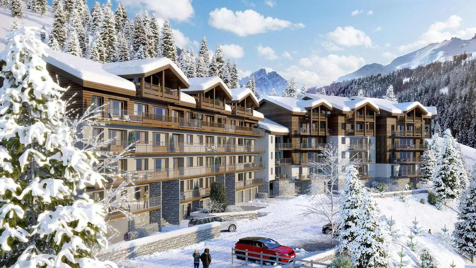 Appartement Neuf 65M² Courchevel Moriond, 2 Chambres + Cabine, Balcon, Parking Couverts, Skis Aux Pieds - Fr-1-563-127